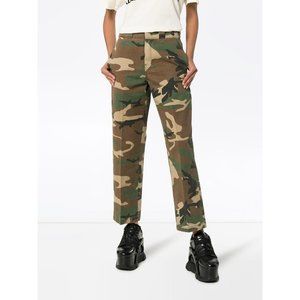R13 Women's Camo Green Slouch Pants In Camo Raw Hem Size 26